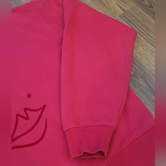 Lisa Eldridge Cropped Long Sleeve Womens Sweater Red Medium - Picture 2 of 12